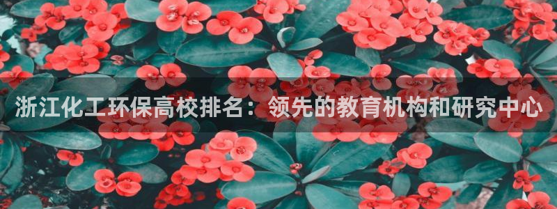 亿万先生客服联系方式：浙江化工环保高校排名：领先的教育机构和研究中心
