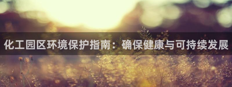 亿万手游官网首页：化工园区环境保护指南：确保健康与可持续发展