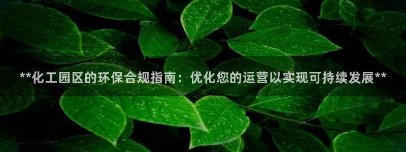 亿万先生007网页登录：**化工园区的环保合规指南：优化您的运营以实现可持续发展**