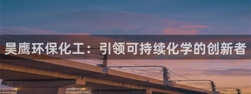 亿万先生 手机版下载：昊鹰环保化工：引领可持续化学的创新者