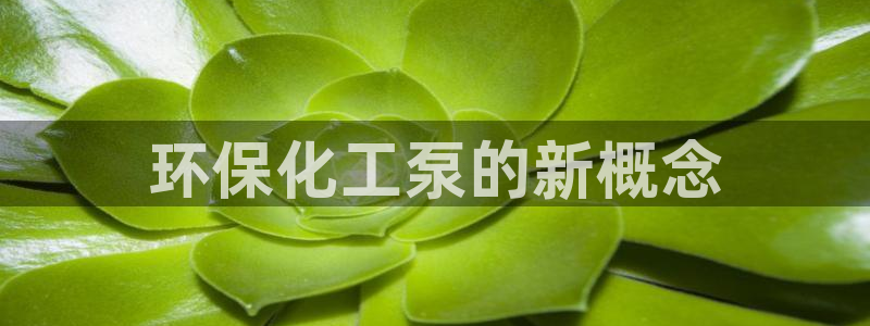 亿万财富网：环保化工泵的新概念