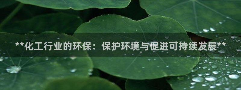 亿万billions：**化工行业的环保：保护环境与促进可持续发展**