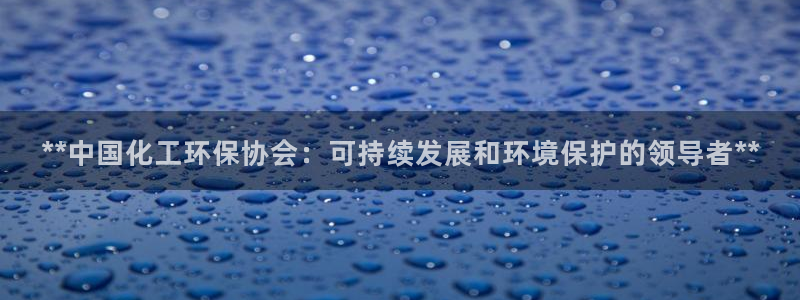 亿万剧集：**中国化工环保协会：可持续发展和环境保护的领导者**
