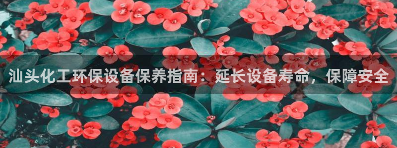亿万先生客服联系电话：汕头化工环保设备保养指南：延长设备寿命，保障安全